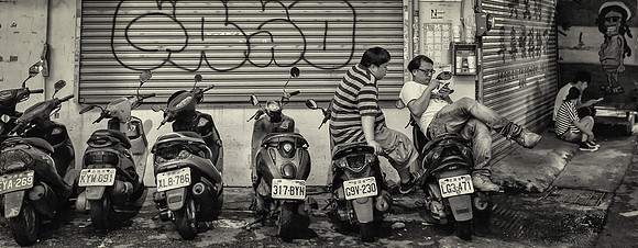 Chllin' on Scooters, by Dean Chiang, Xyclopx
