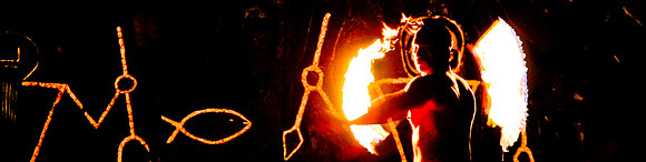 Luau Fire Man Side to Side on The Big Island, Hawaii, by Dean Chiang, Xyclopx