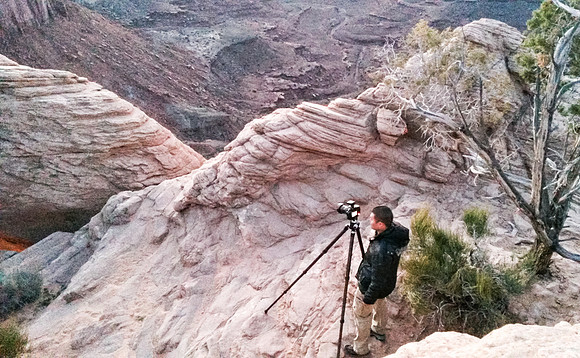 Dean Chiang Taking Pictures of the Mesa Arch, by Dean Chiang, Xyclopx